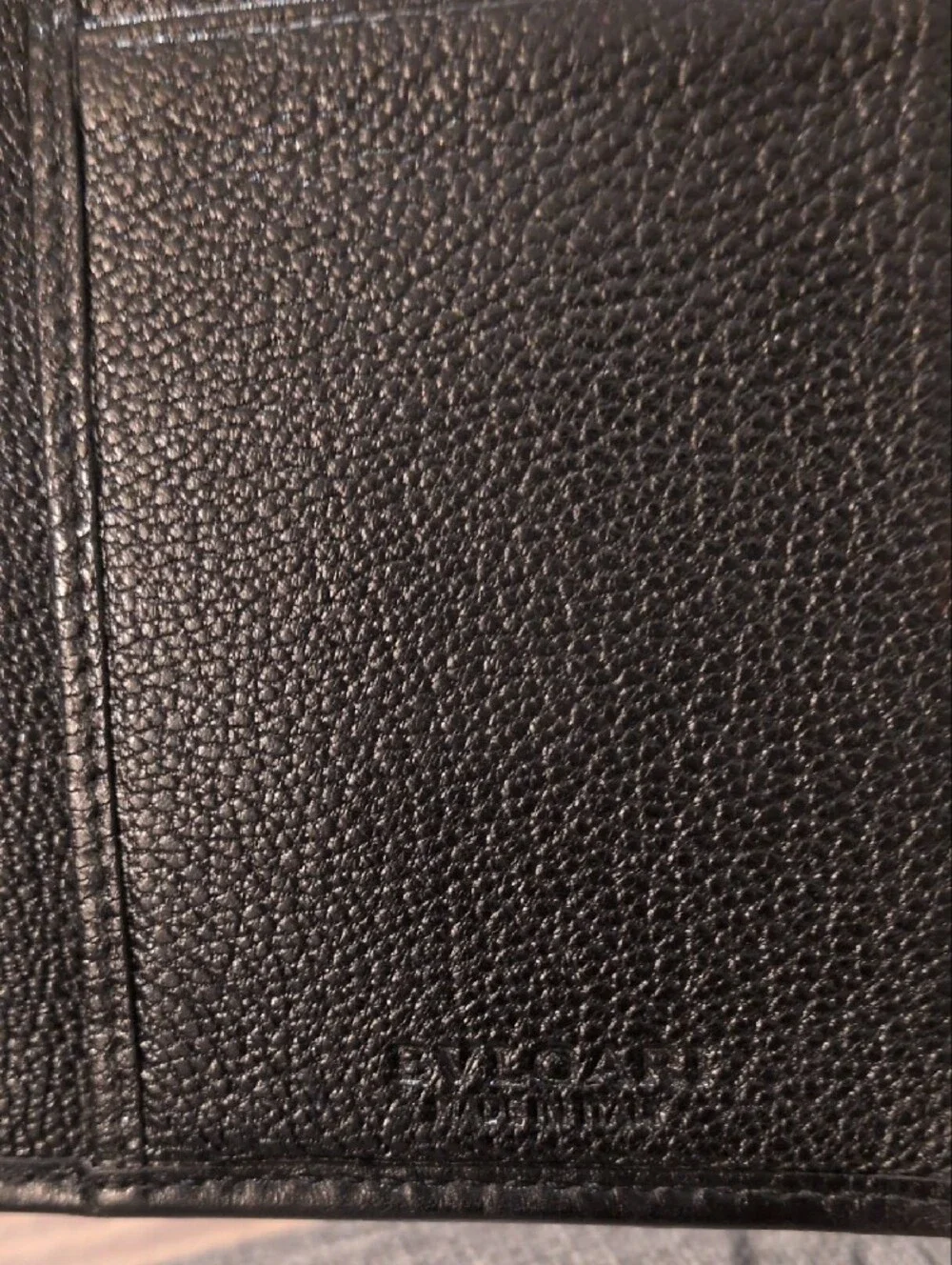 BVLGARI Vintage Black Leather Doppio Tondo Flap Long Wallet